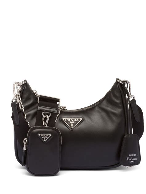 prada re edition 2005 black leather|prada adjustable shoulder handbags.